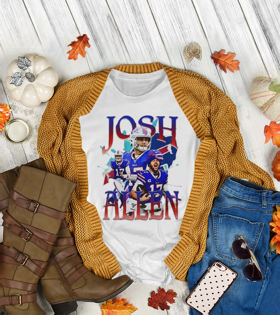 Josh Allen Buffalo Bills Number 17 Football Player T-Shirt
