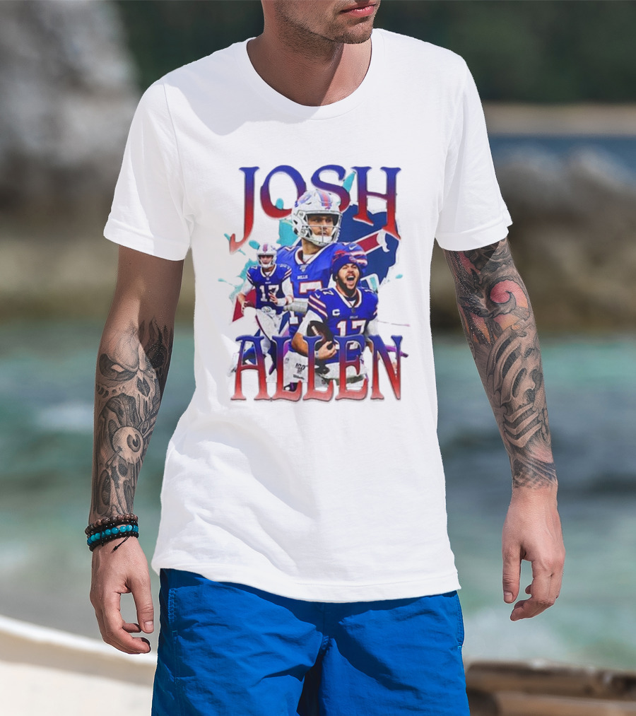Josh Allen Buffalo Bills Number 17 Football Player T-Shirt