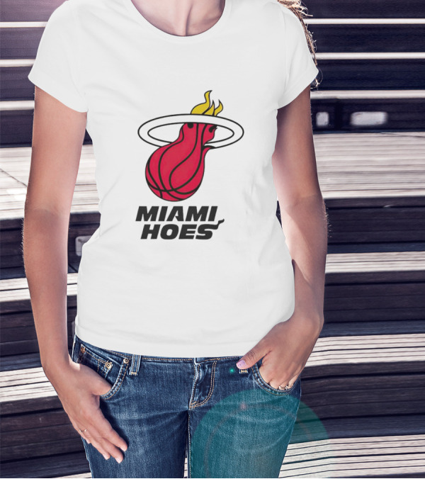 Miami Heat Miami Hoes Basketball Flame T-Shirt