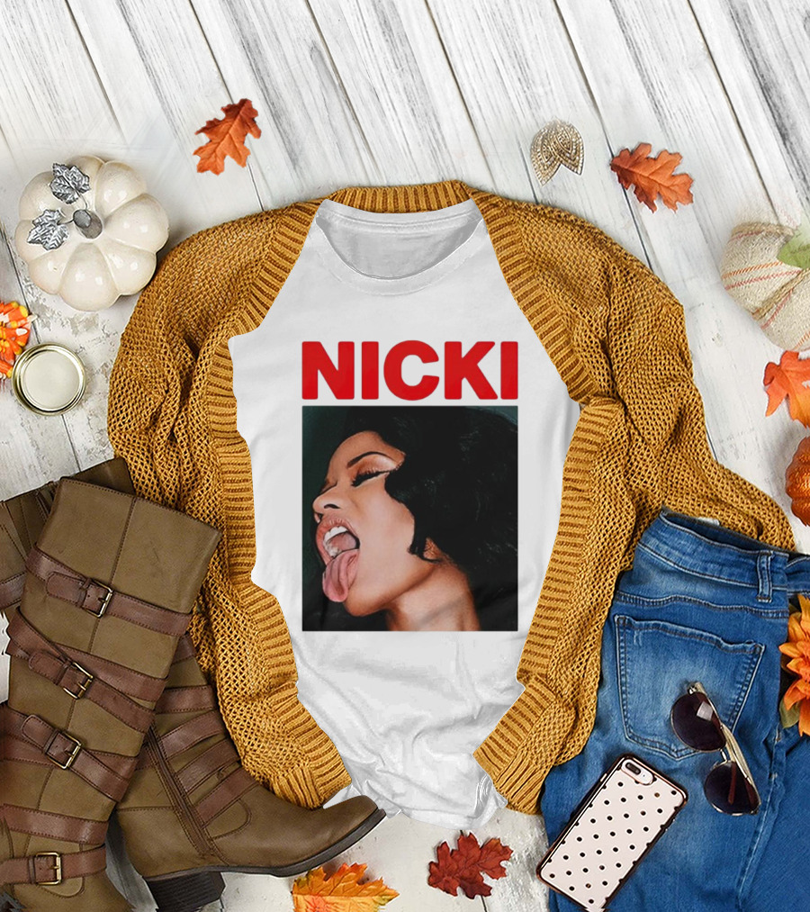 Nicki Sticking Out Tongue Image T-Shirt