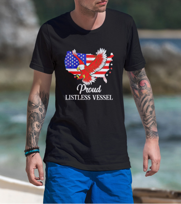 American Flag Eagle Proud Listless Vessel T-Shirt