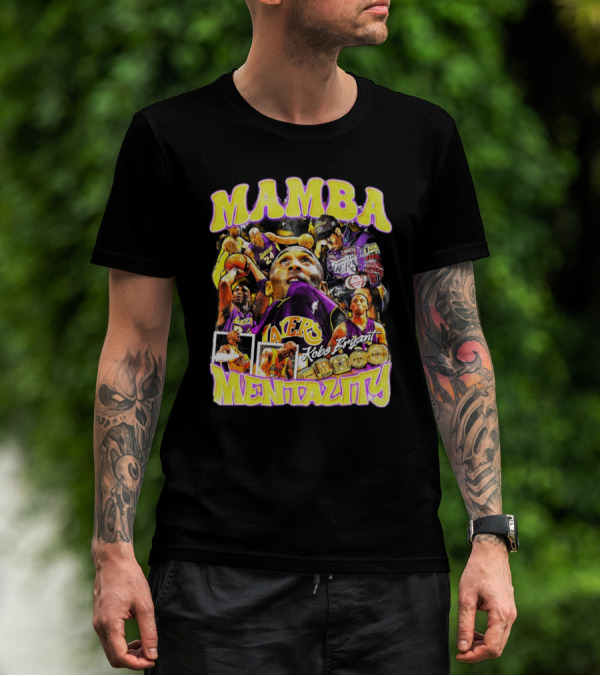 Mamba Mentality Lakers Kobe Bryant Rings Basketball Legend T-Shirt