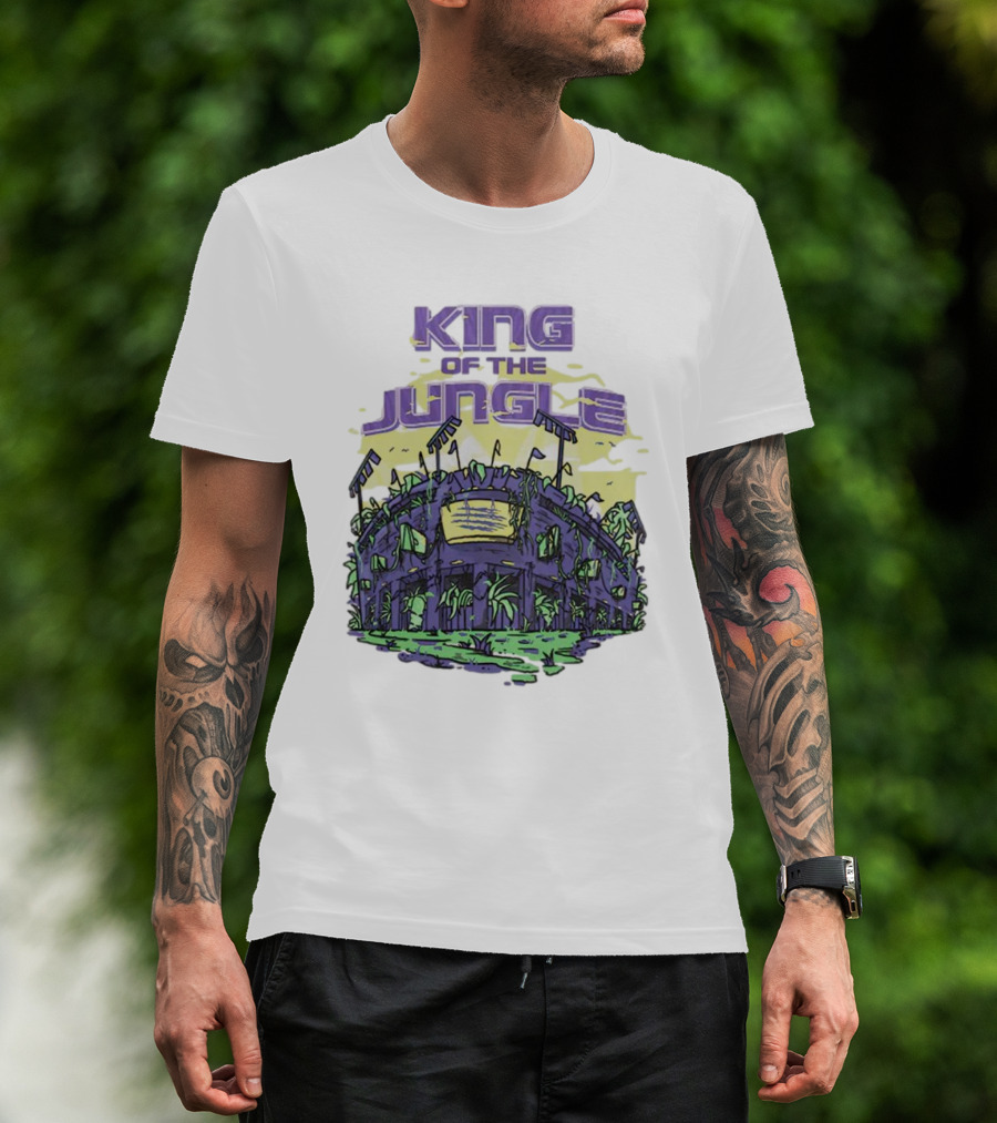 Los Angeles Lakers King Of The Jungle Stadium Scene T-Shirt