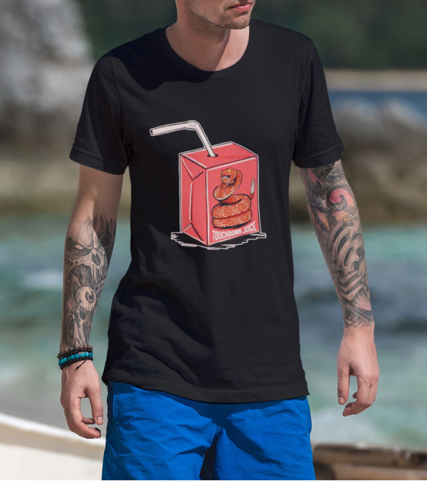 Touchdown Juice Snake Box With Red Juice Carton And Straw T-Shirt
