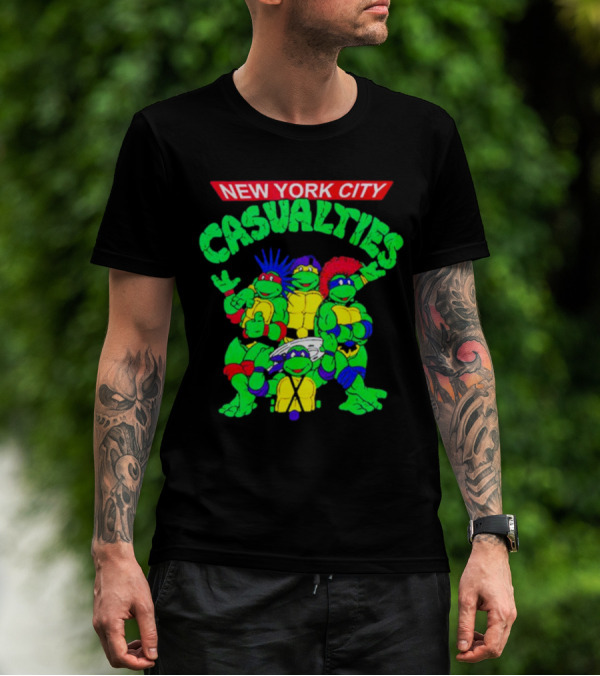 New York City The Casualties Ninja Turtles Crossover T-Shirt