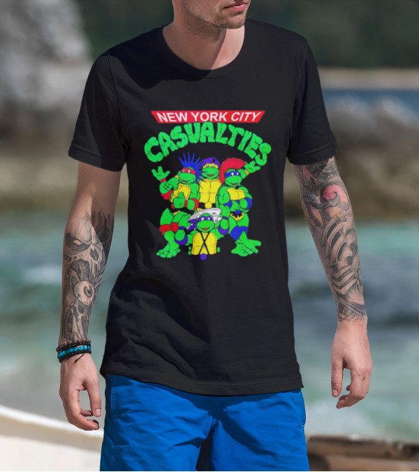 New York City The Casualties Ninja Turtles Crossover T-Shirt