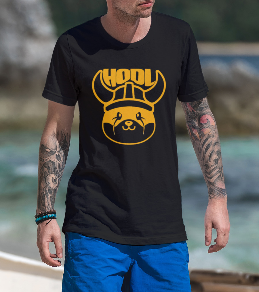 Floki Inu Hodl Viking Helmet T-Shirt