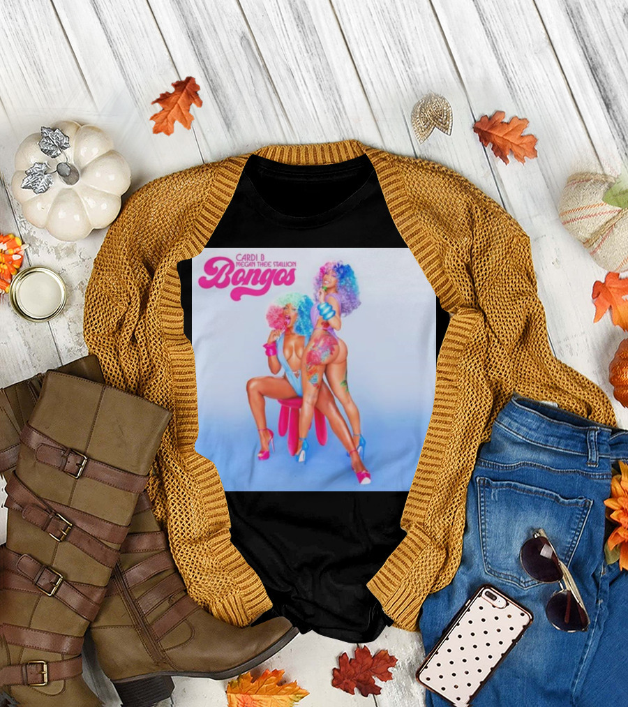 Cardi B Megan Thee Stallion Bongos Colorful T-Shirt