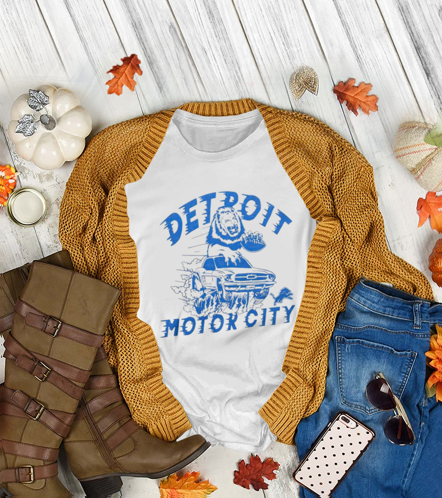 Detroit Lions Motor City Car T-Shirt