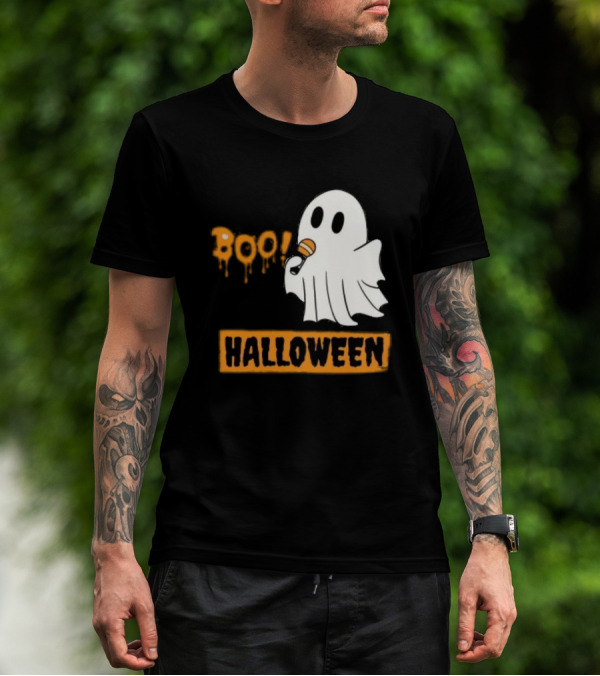 Happy Halloween Boo Cute Singing Ghost Halloween T-Shirt