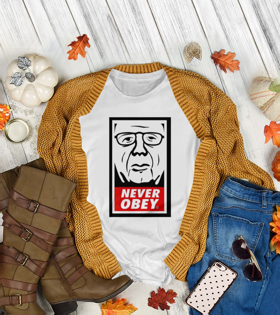 Never Obey Large Graphic Face T-Shirt