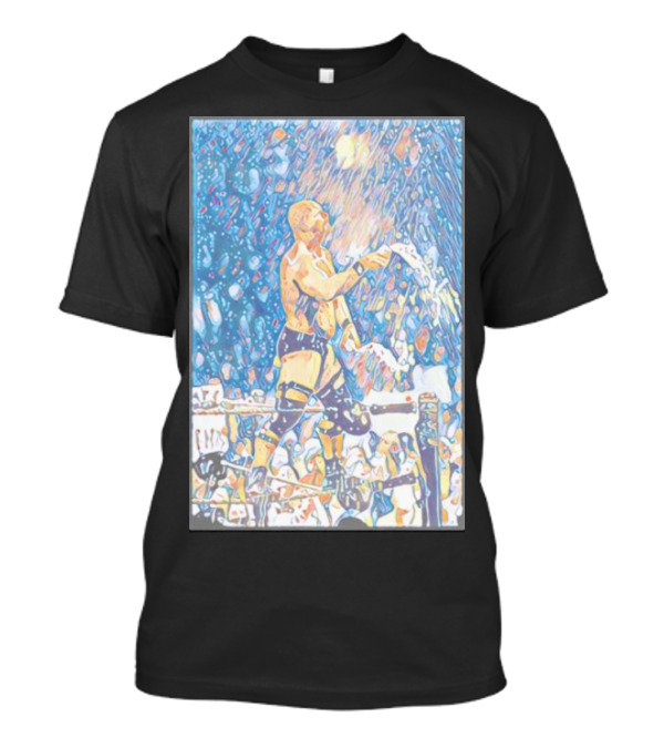 Steve Austin Iconic Beer Celebration Moment In Wrestling Ring T-Shirt