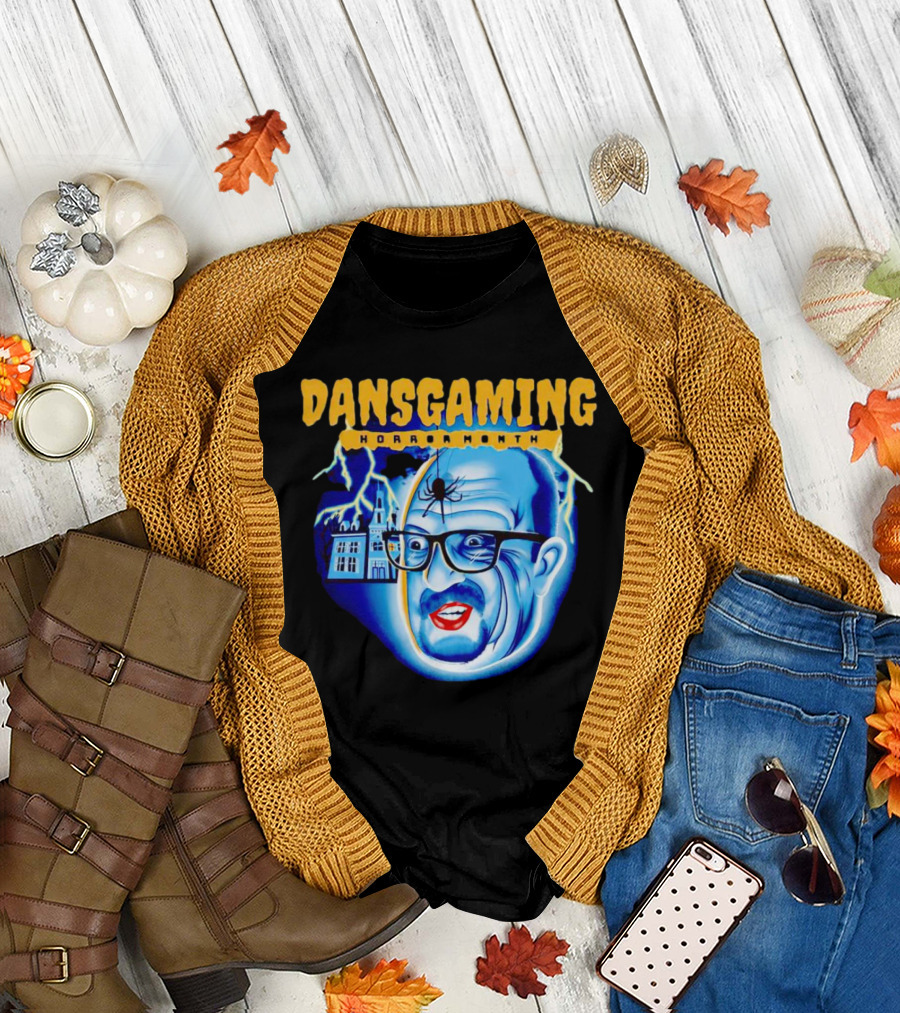 Dansgaming Horror Month Haunted House and Spider T-Shirt