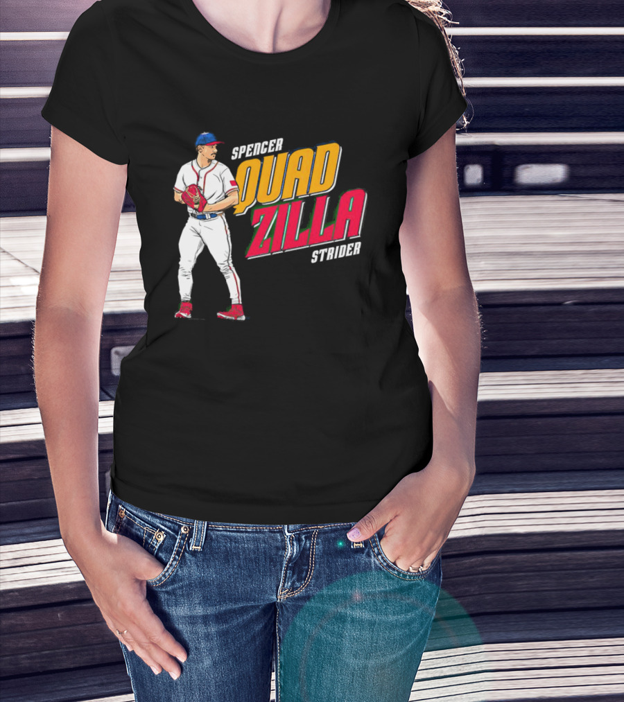 Spencer Strider Quadzilla Baseball Pitcher Image T-Shirt