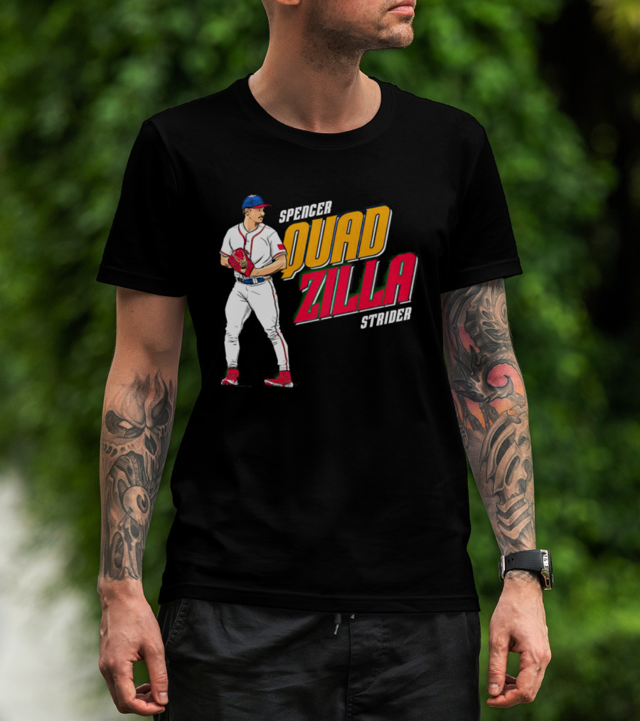 Spencer Strider Quadzilla Baseball Pitcher Image T-Shirt
