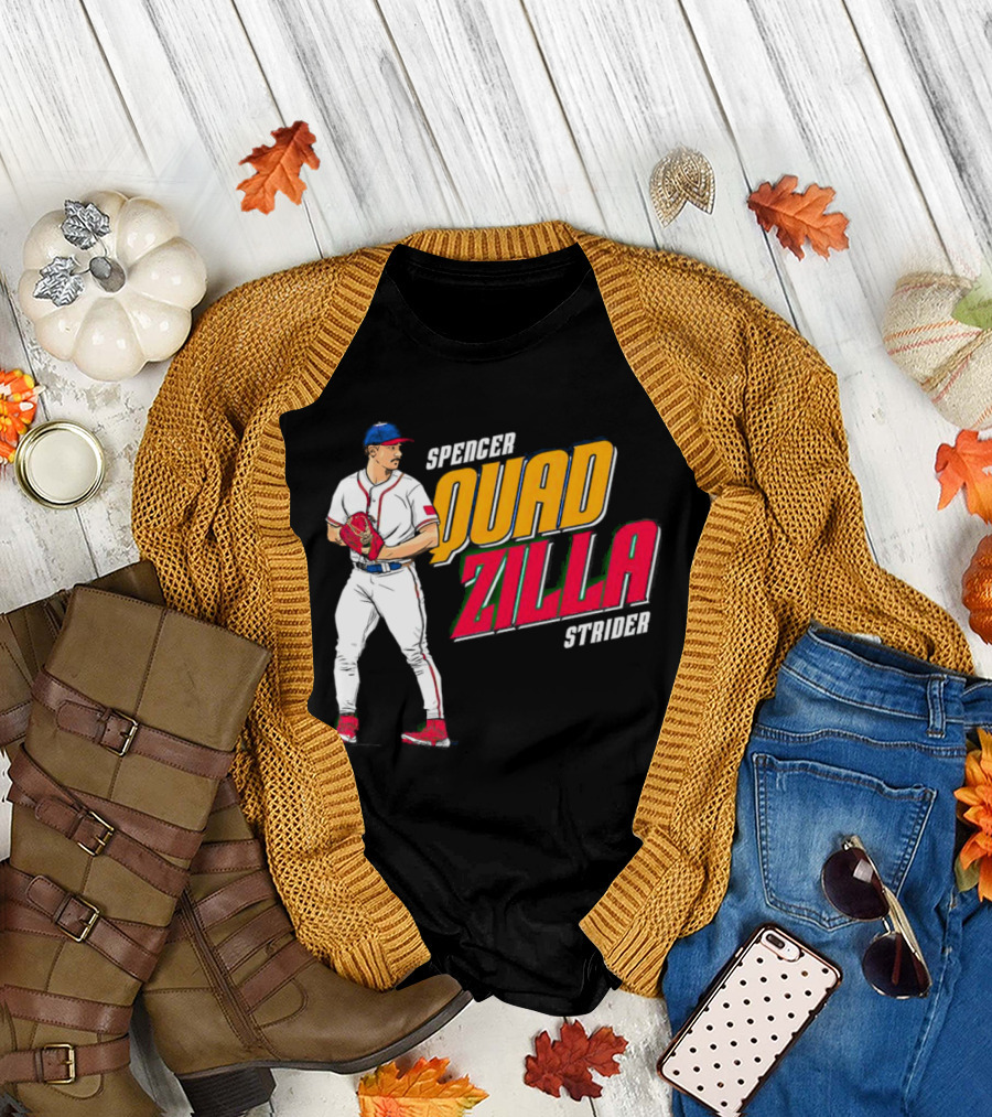 Spencer Strider Quadzilla Baseball Pitcher Image T-Shirt