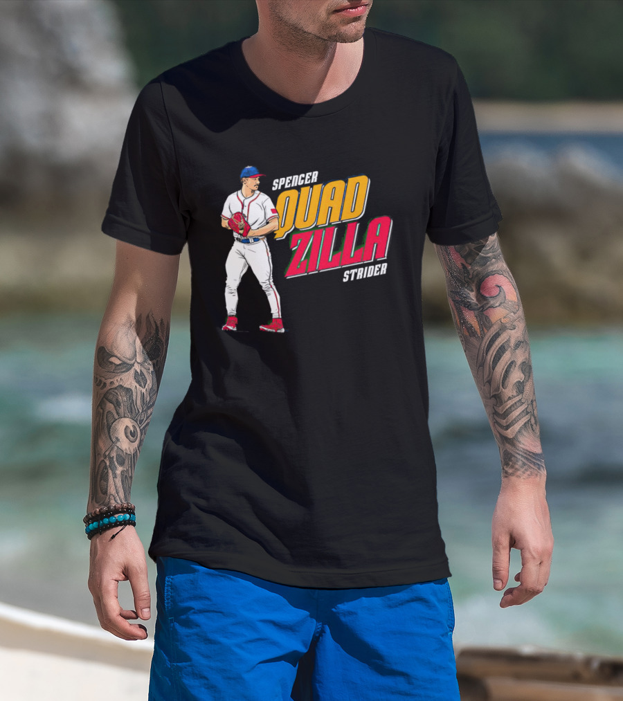 Spencer Strider Quadzilla Baseball Pitcher Image T-Shirt