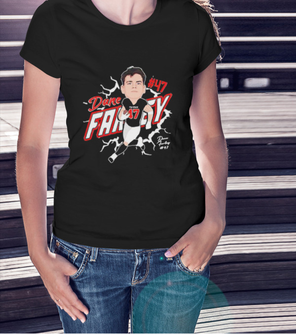Dane Farley #47 The Undefeated Caricature Signature T-Shirt