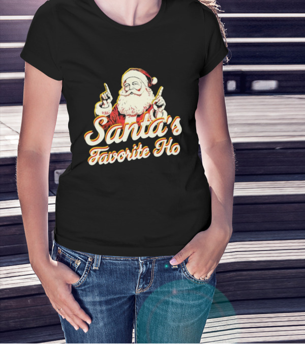 Santa’s Favorite Ho Santa Claus Retro T-Shirt