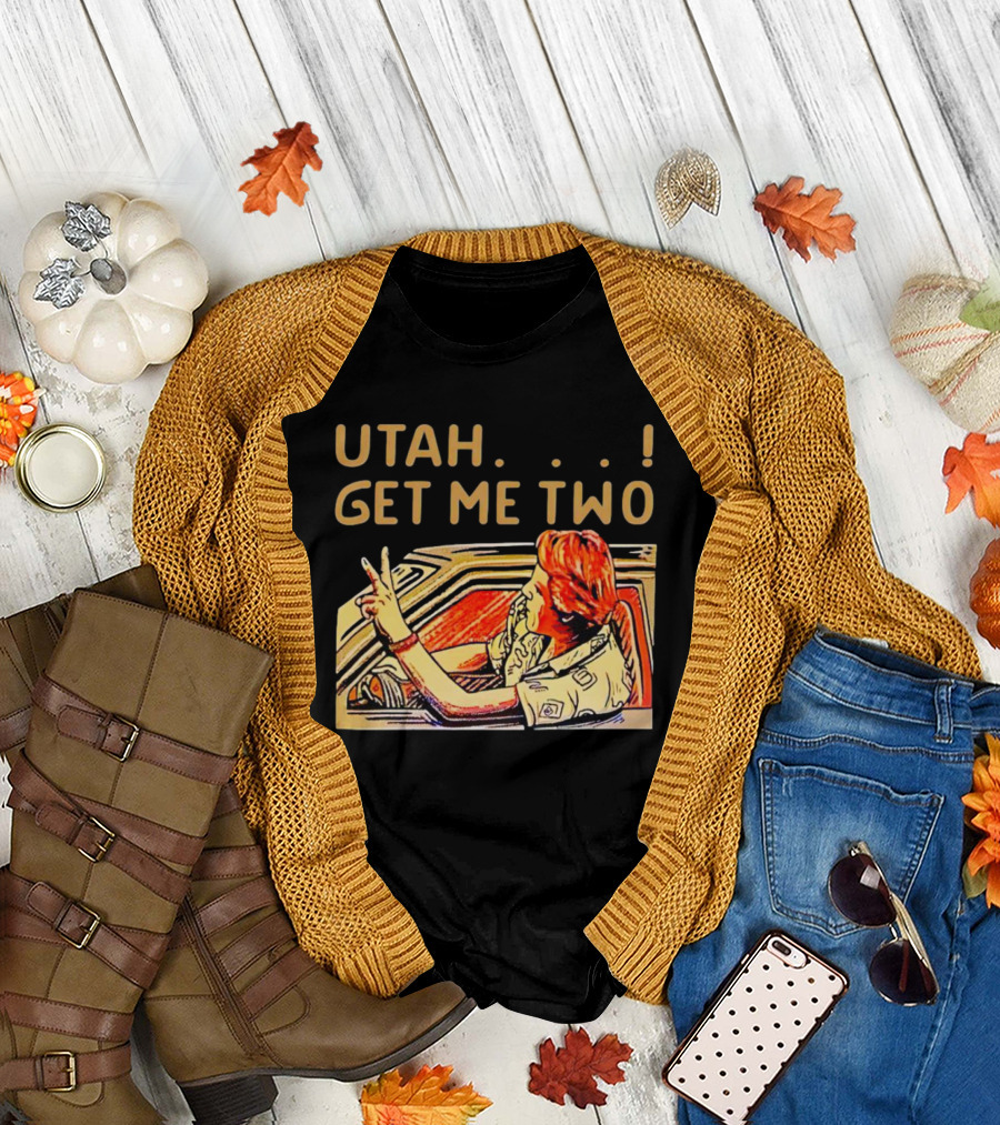 Utah Get Me Two Scene Colorful Car Gesture Iconic Movie T-Shirt