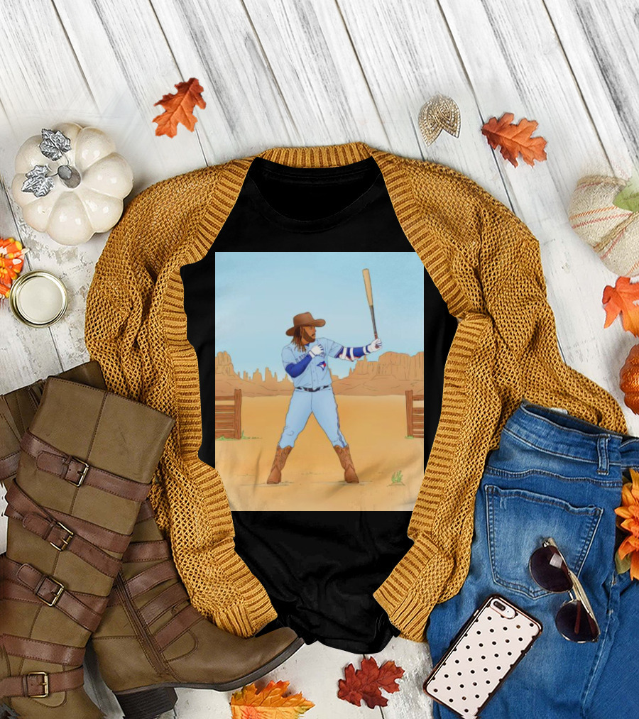 Blue Jays Vladimir Guerrero Jr. Cowboy Desert Baseball Scene T-Shirt