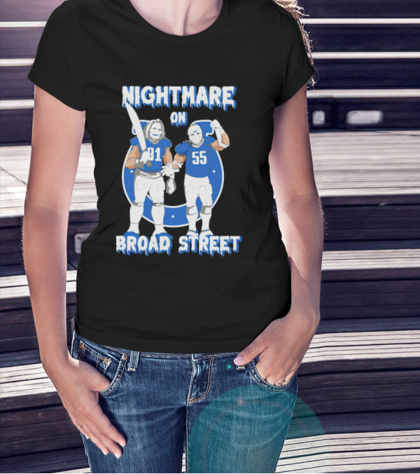 Nightmare On Broad Street Indianapolis Colts 91 55 Jason Voorhees Halloween T-Shirt