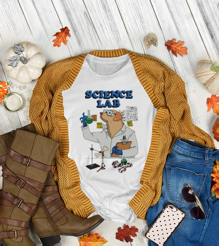 Science Lab Dog Chemistry Experiments T-Shirt