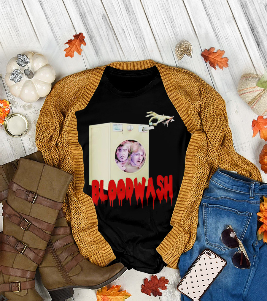 Bloodwash Haunted Laundromat Horror Washer Creature T-Shirt