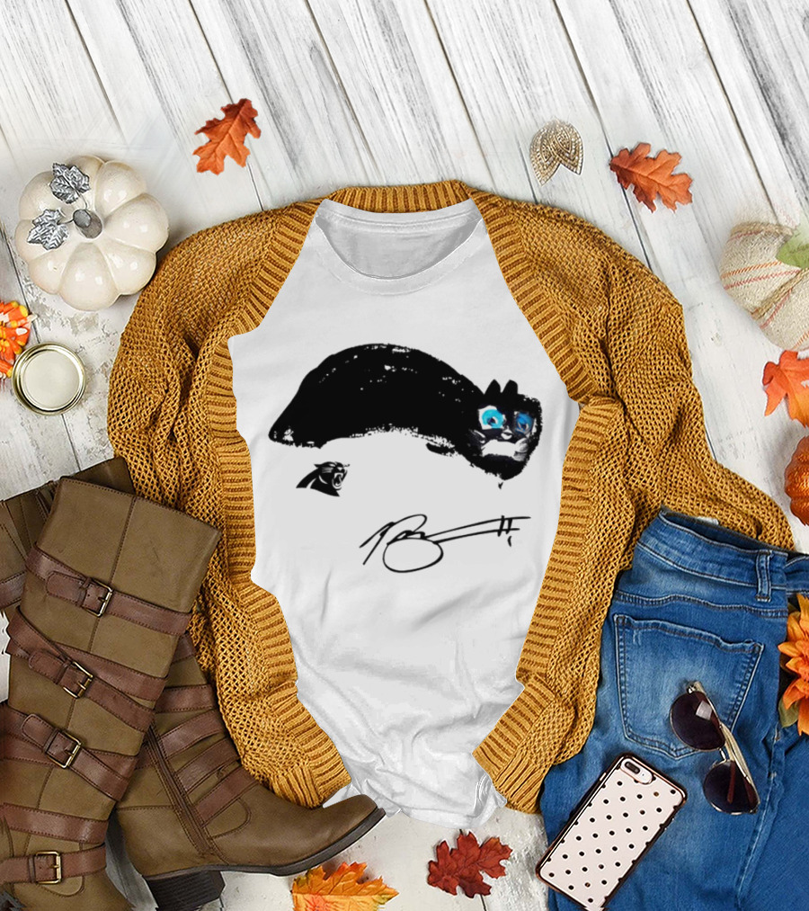 Bryce Young Panthers Signature Sketch T-Shirt