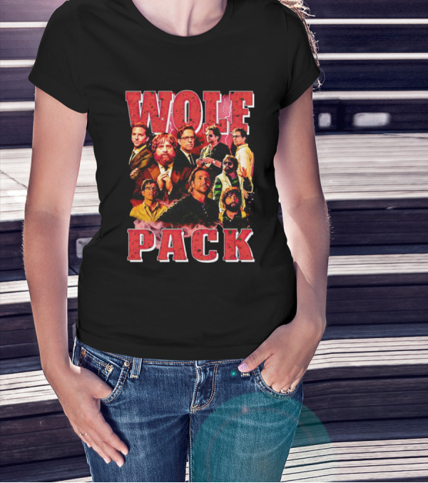 WOLF PACK Picture Collage Hangover Movie Cast Reunion T-Shirt