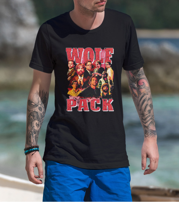 WOLF PACK Picture Collage Hangover Movie Cast Reunion T-Shirt