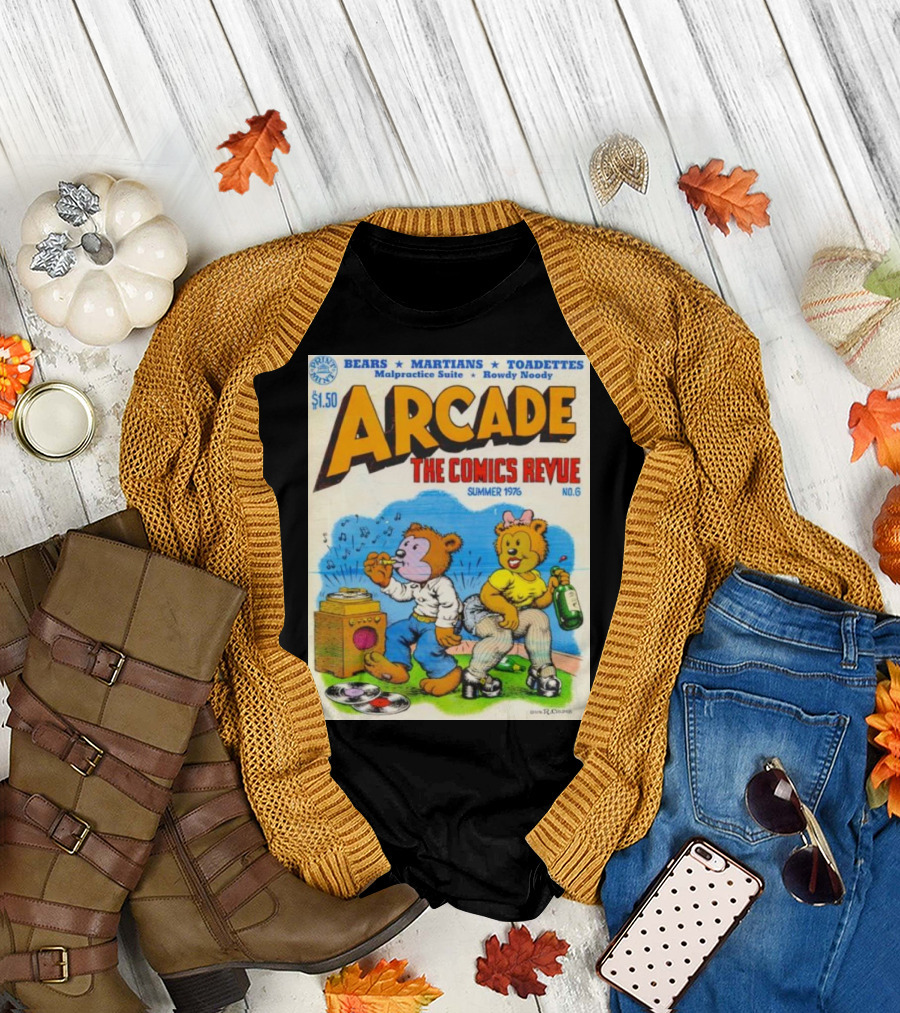Arcade the Comics Revue Bears Martians Toadettes Summer 1976 No. 6 Malpractice Suite Rowdy Noody T-Shirt