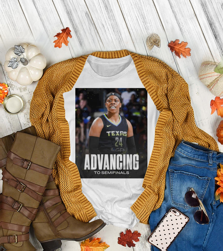 Advancing to Semifinals Arike Ogunbowale Texas 24 T-Shirt