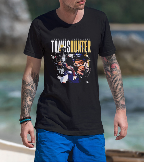 Colorado Buffaloes Travis Hunter Football Player Collage T-Shirt