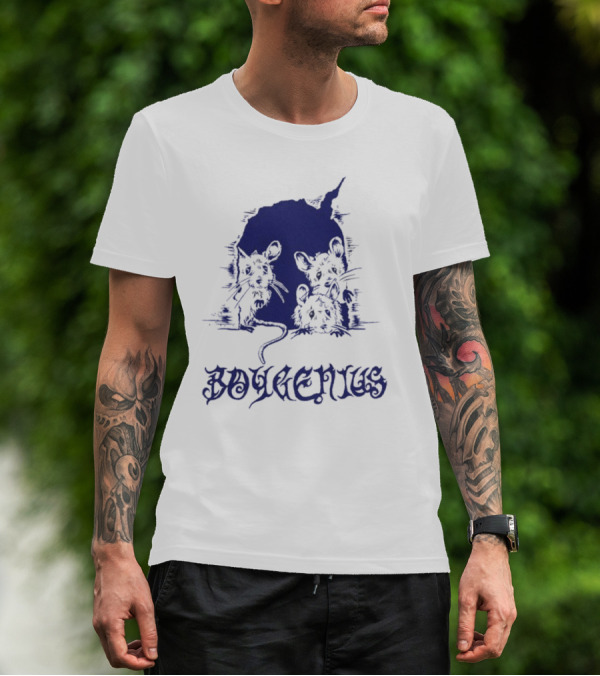 Boygenius Blue Mice Trio Dark Gothic Font T-Shirt