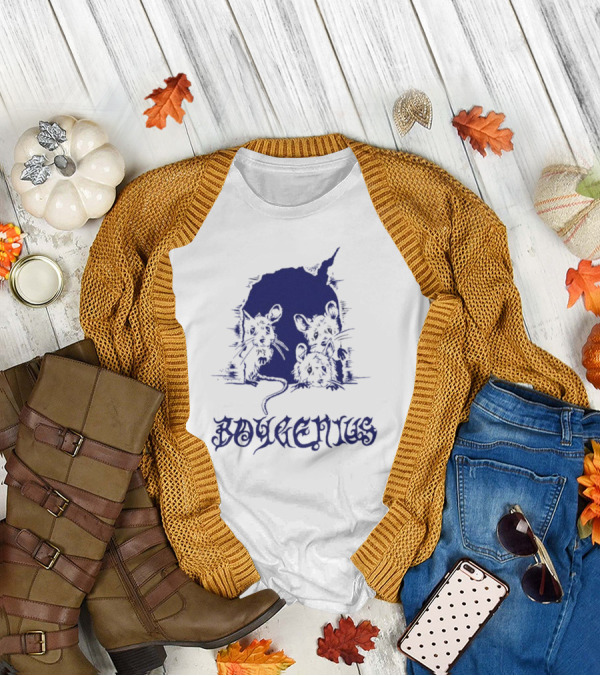 Boygenius Blue Mice Trio Dark Gothic Font T-Shirt