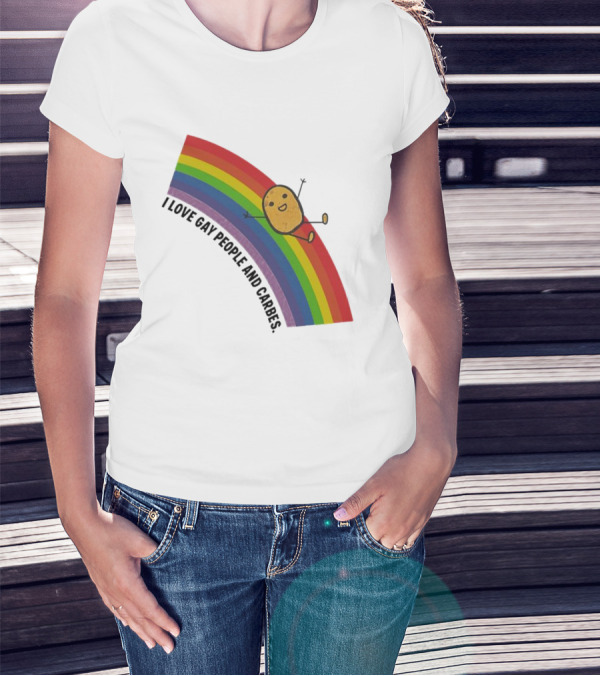 I Love Gay People And Carbes Rainbow Potato T-Shirt