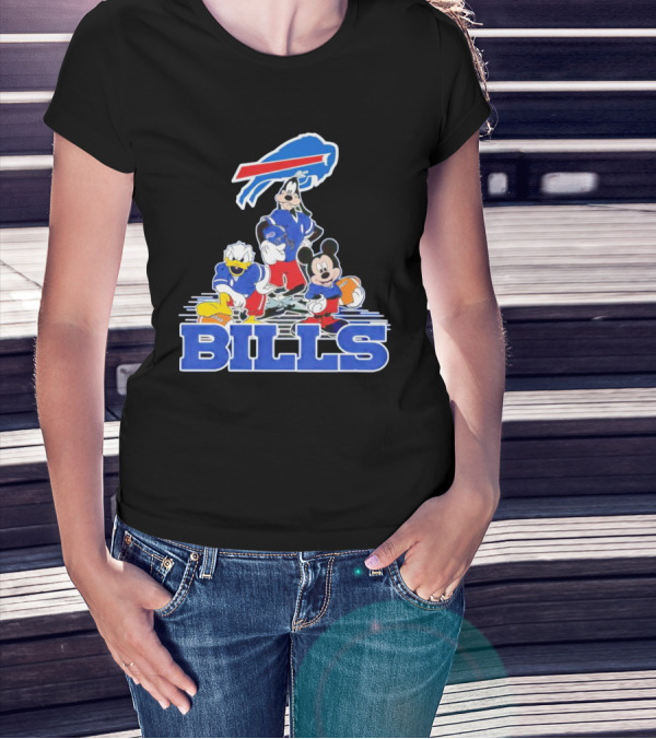 Mickey Mouse Characters Buffalo Bills NFL Sports T-Shirt