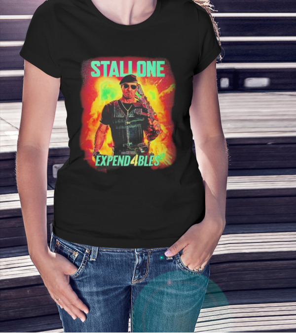STALLONE Expend4bles Explosion Action Hero T-Shirt