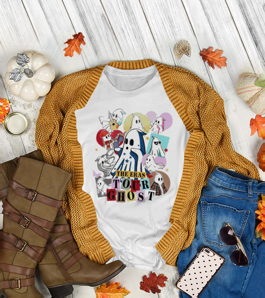 The Eras Tour Ghost Spooky Groovy Hippie Halloween Ghost T-Shirt