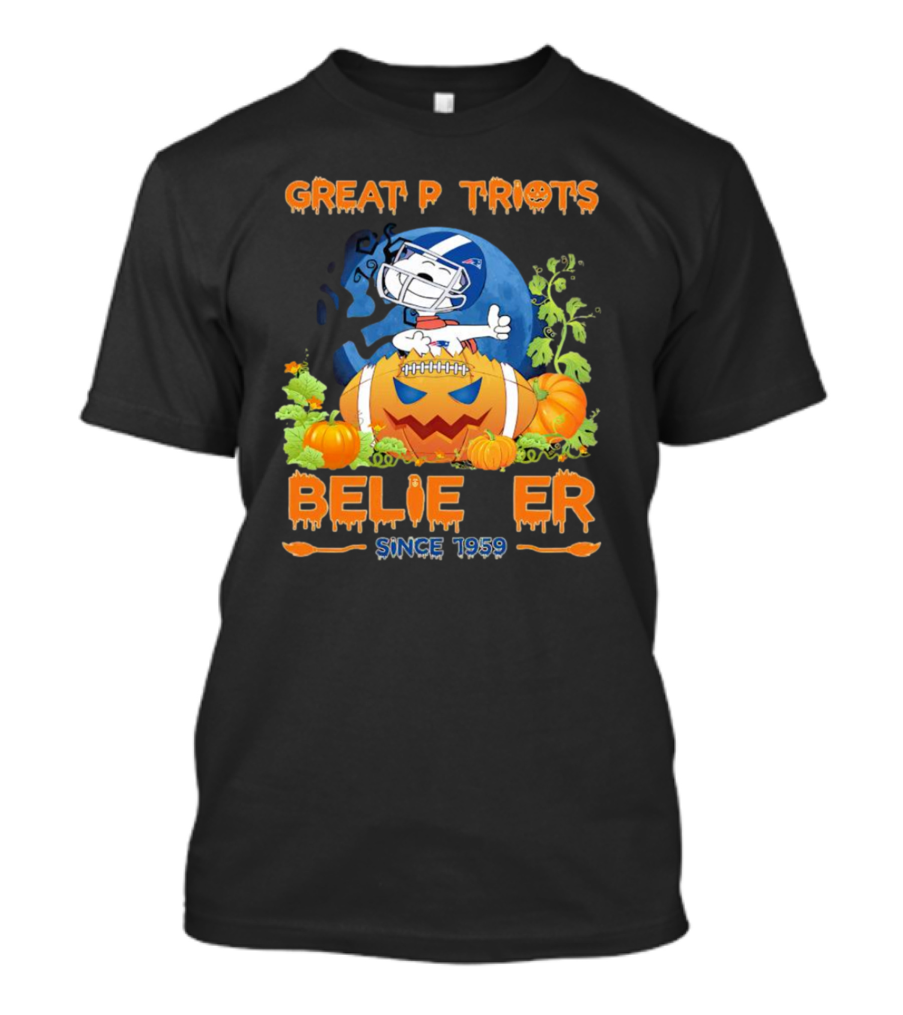 Great Patriots Believer Snoopy Halloween Since 1959 T-Shirt