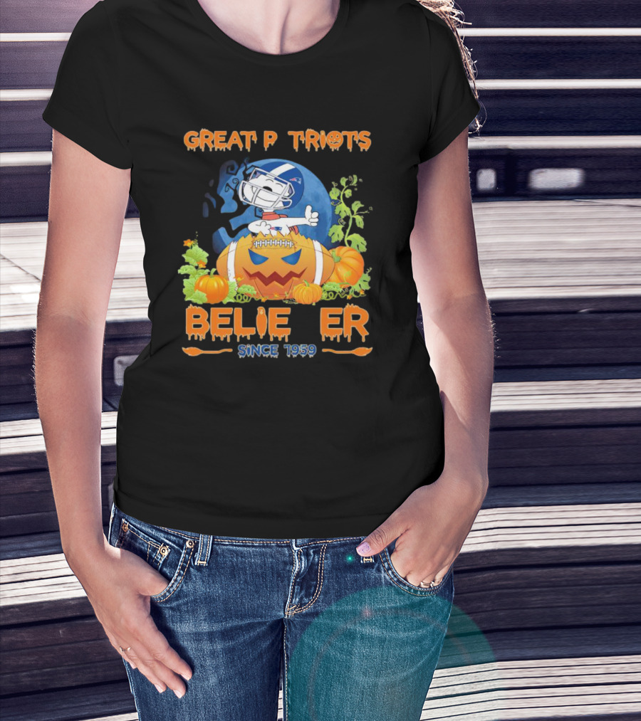 Great Patriots Believer Snoopy Halloween Since 1959 T-Shirt