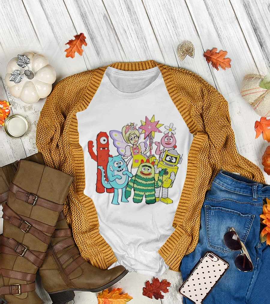 Amy Sedaris Princess Fairy with Yo Gabba Gabba Characters T-Shirt