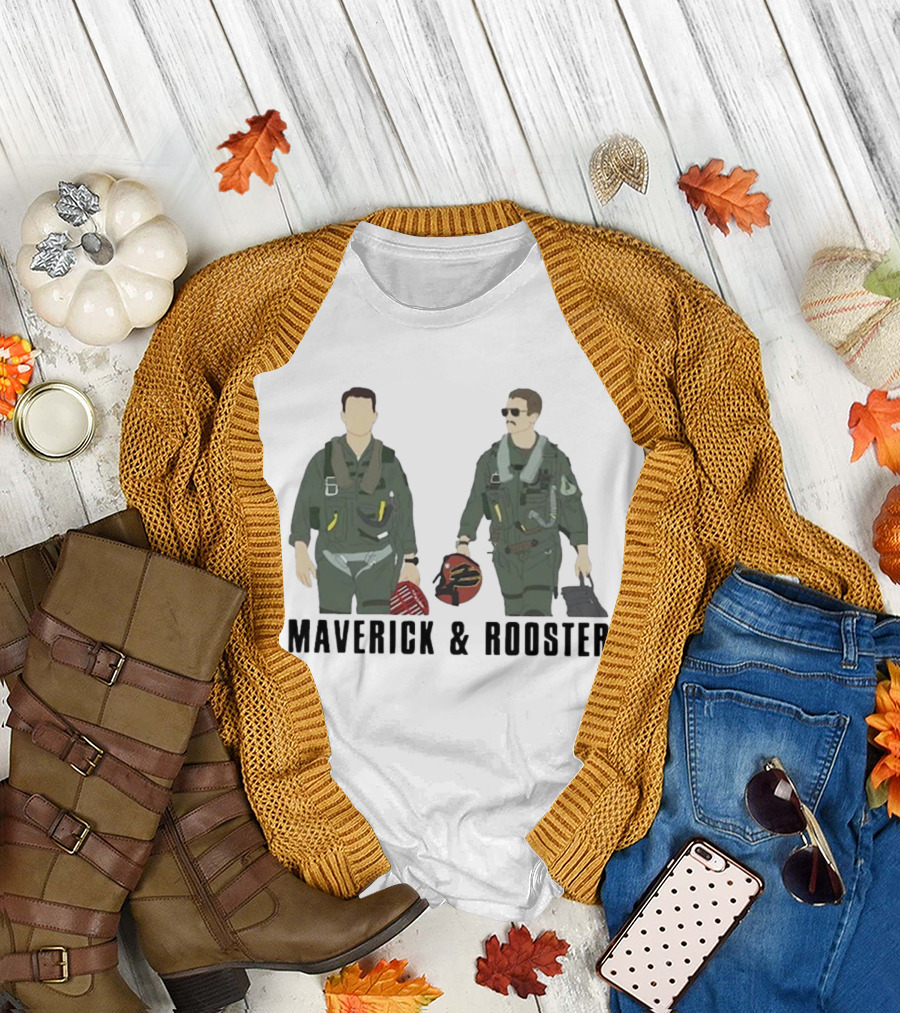 Top Gun Maverick and Rooster Pilot Duo T-Shirt