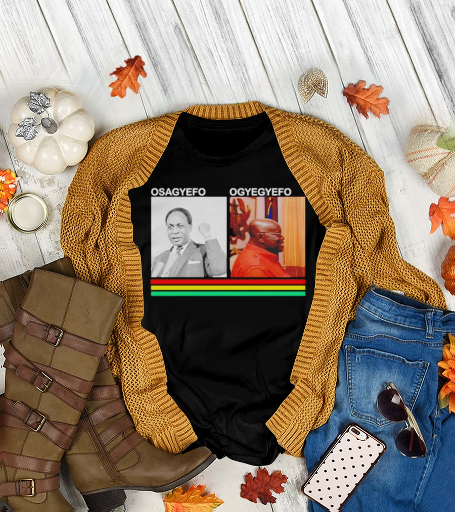 Osagyefo Ogyegyefo with Red Yellow Green Stripes T-Shirt