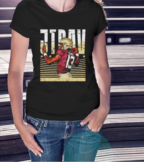 JTrav Jordan Travis Football Stars Stripes T-Shirt
