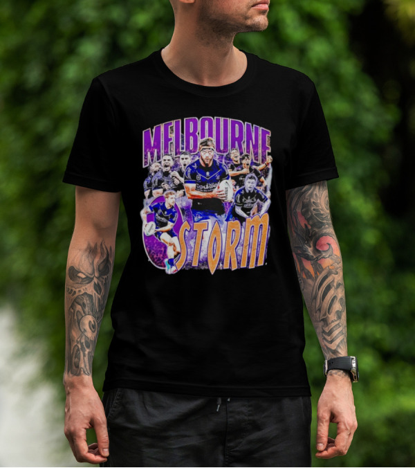 MELBOURNE STORM NRL TEAM ACTION COLLAGE T-Shirt