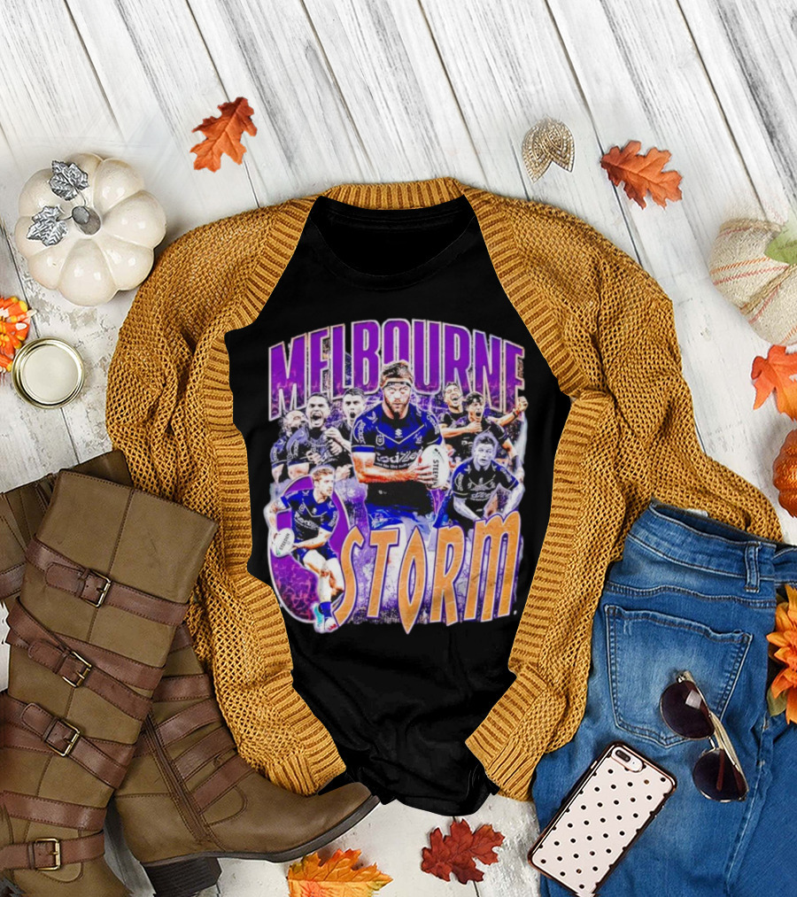 MELBOURNE STORM NRL TEAM ACTION COLLAGE T-Shirt