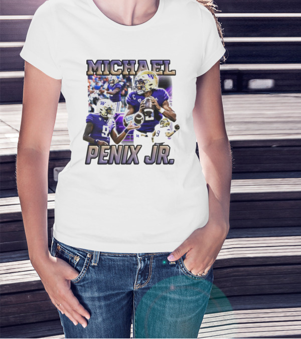 Michael Penix Jr. Washington Huskies Quarterback Football Player T-Shirt