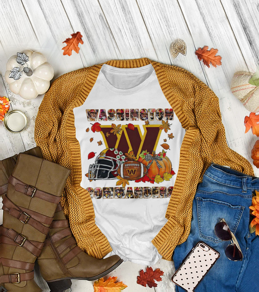 Washington Commanders Fall Helmet Football Pumpkin T-Shirt